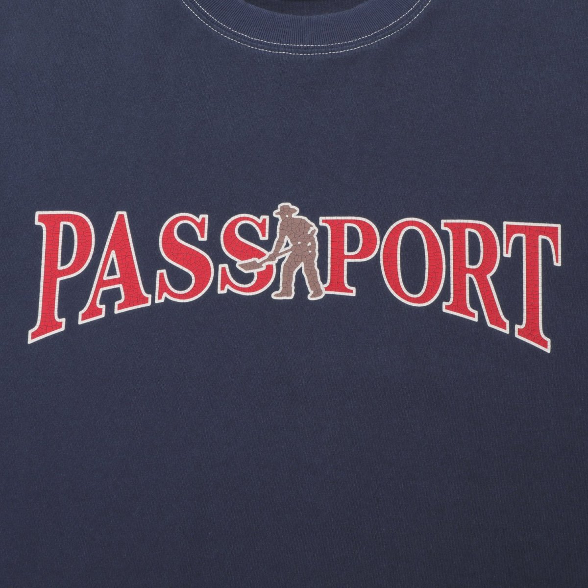 画像3: PASS~PORT | OFFICIAL CONTRAST TEE - WASHED NAVY (3)