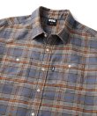 画像2: FTC | PLAID NEL SHIRT - GRAY (2)