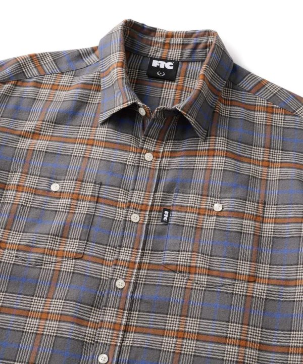 画像2: FTC | PLAID NEL SHIRT - GRAY (2)