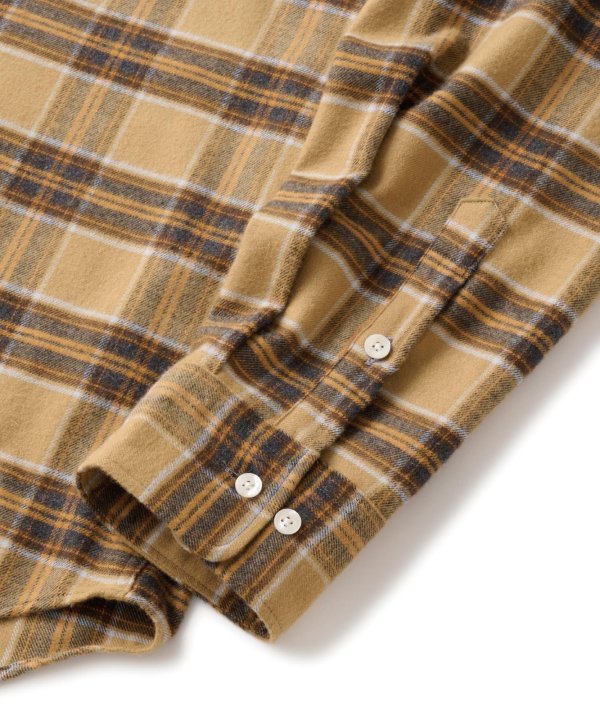 画像4: FTC | PLAID NEL SHIRT - GOLD (4)