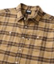 画像2: FTC | PLAID NEL SHIRT - GOLD (2)