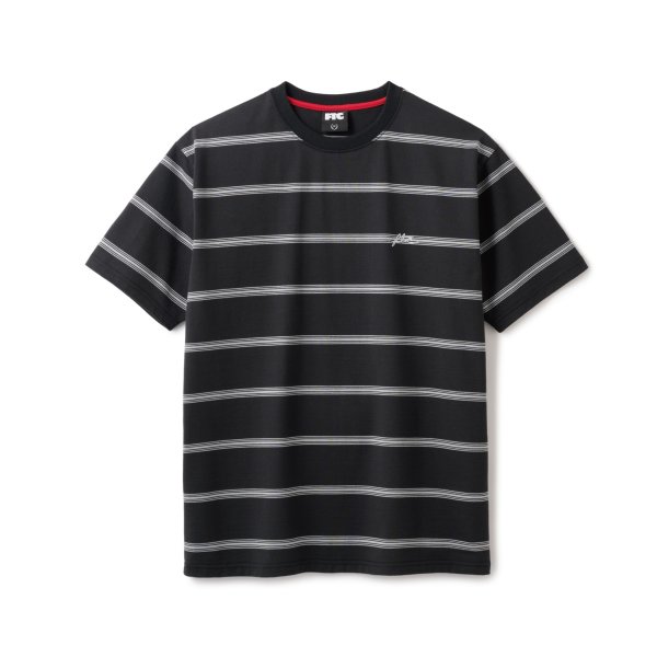 画像1: FTC | STRIPE TEE - BLACK (1)