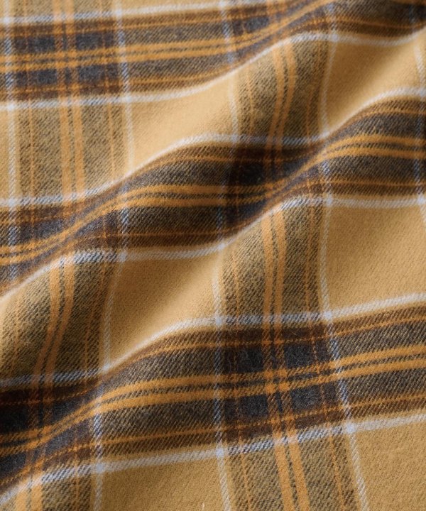 画像3: FTC | PLAID NEL SHIRT - GOLD (3)