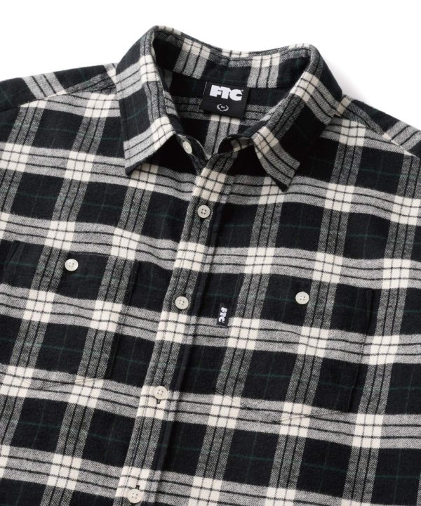 画像2: FTC | PLAID NEL SHIRT - BLACK (2)