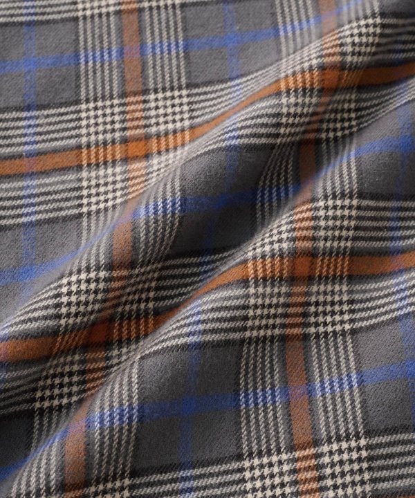 画像4: FTC | PLAID NEL SHIRT - GRAY (4)