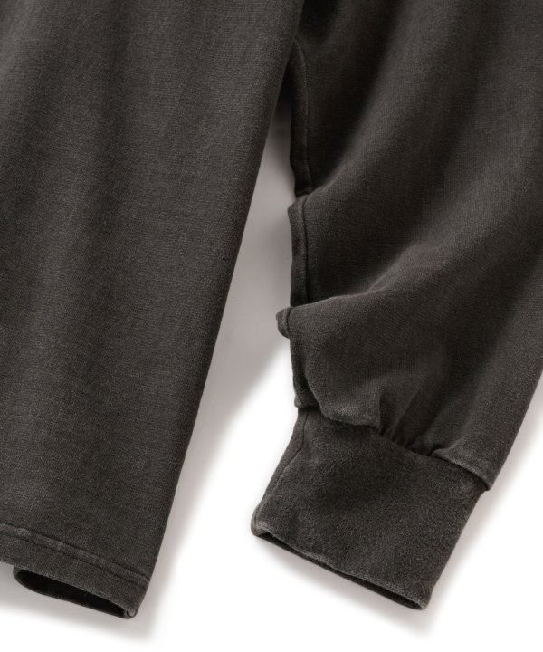 画像3: FTC | PIGMENT DYED SMALL LOGO LS TOP - BLACK (3)