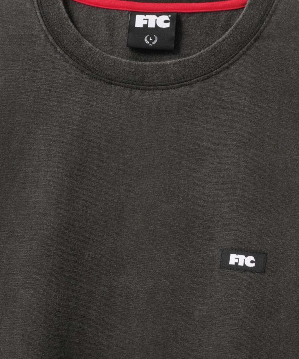 画像2: FTC | PIGMENT DYED SMALL LOGO LS TOP - BLACK (2)