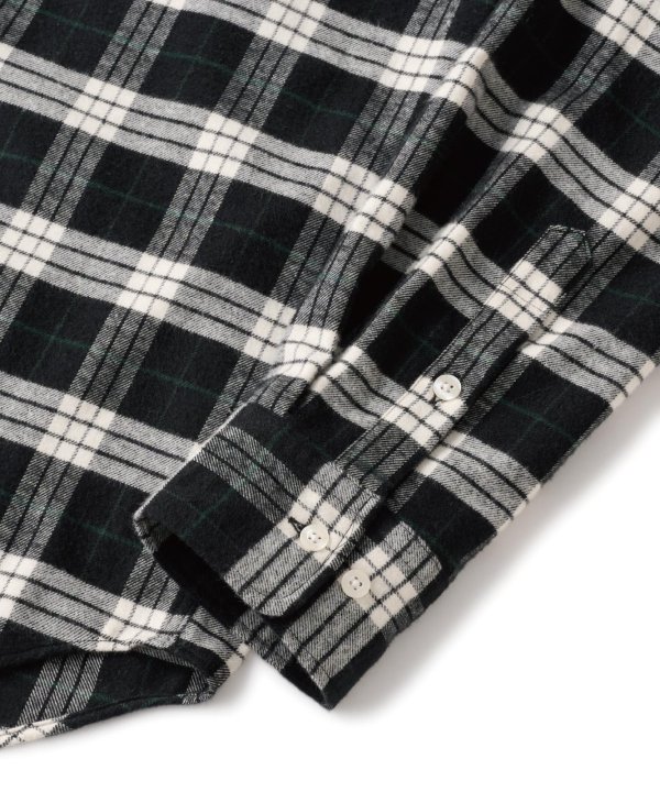 画像3: FTC | PLAID NEL SHIRT - BLACK (3)