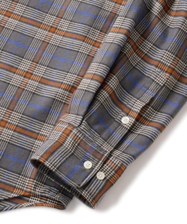 画像3: FTC | PLAID NEL SHIRT - GRAY (3)