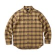 画像1: FTC | PLAID NEL SHIRT - GOLD (1)