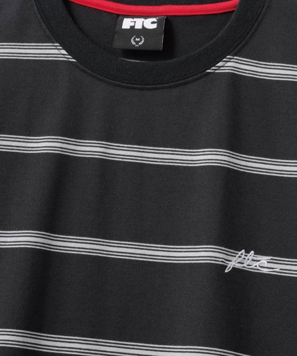 画像2: FTC | STRIPE TEE - BLACK (2)