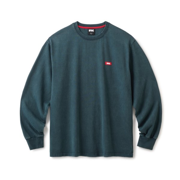 画像1: FTC | PIGMENT DYED SMALL LOGO LS TOP - NAVY (1)