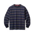 画像1: FTC | STRIPE LS TOP - NAVY (1)