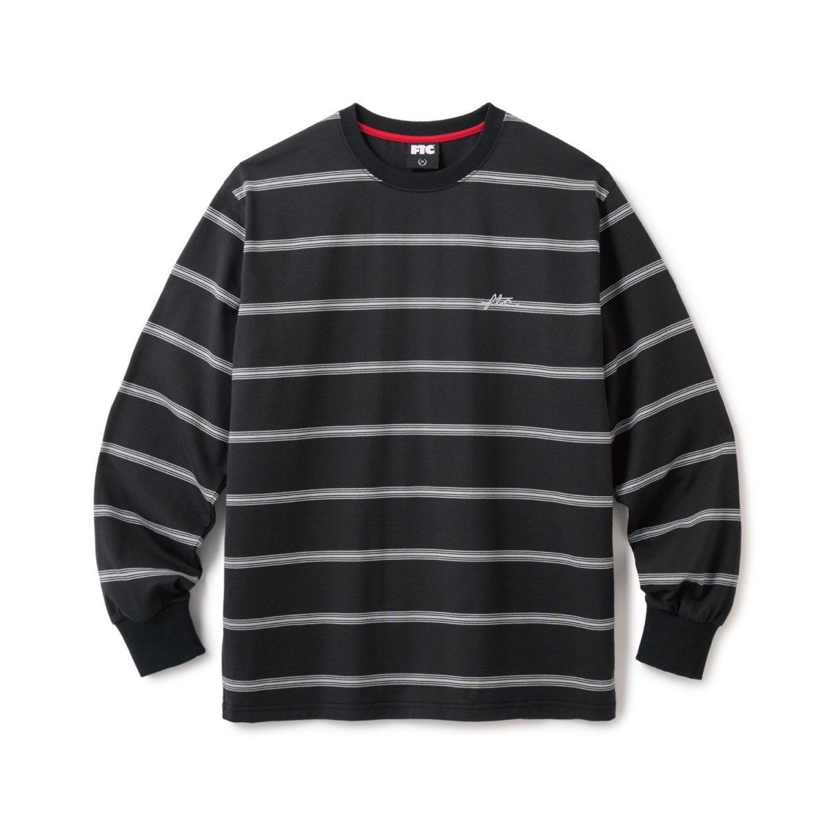 画像1: FTC | STRIPE LS TOP - BLACK (1)