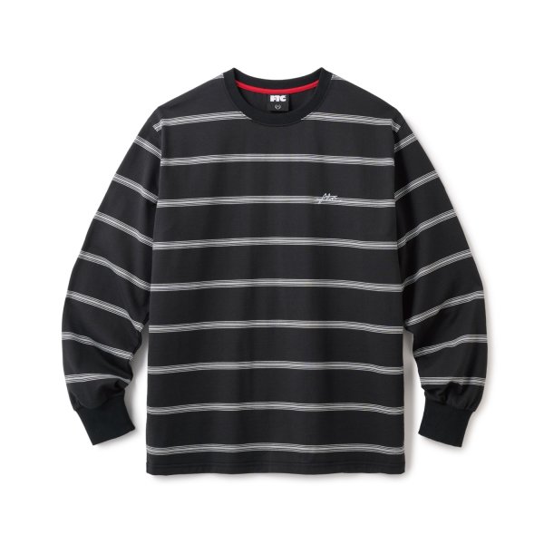 画像1: FTC | STRIPE LS TOP - BLACK (1)