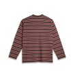 画像2: POLAR SKATE CO. | STEVE STRIPE LS TEE - BROWN/RED (2)