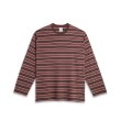 画像1: POLAR SKATE CO. | STEVE STRIPE LS TEE - BROWN/RED (1)