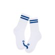画像2: POLAR SKATE CO. | HAPPY SAD RIB SOCKS - WHITE/BLUE (2)