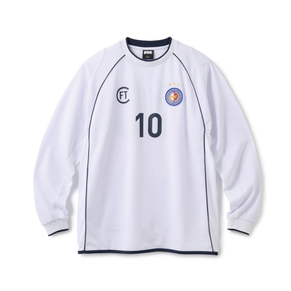 画像1: FTC | PIPING LS SOCCER JERSEY - WHITE (1)