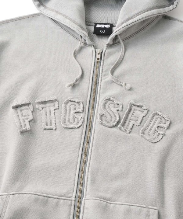 画像2: FTC | CUTOUT ARC LOGO ZIP UP HOODY - GRAY (2)