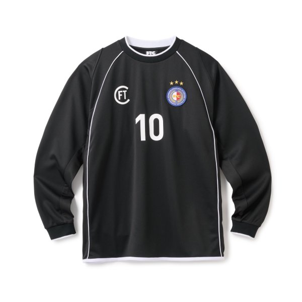 画像1: FTC | PIPING LS SOCCER JERSEY - BLACK (1)