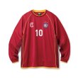 画像1: FTC | PIPING LS SOCCER JERSEY - BURGUNDY (1)