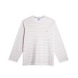 画像1: POLAR SKATE CO. | STEVE STRIPE LS TEE - WHITE/TAUPE (1)