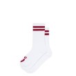 画像1: POLAR SKATE CO. | HAPPY SAD RIB SOCKS - WHITE/RED (1)