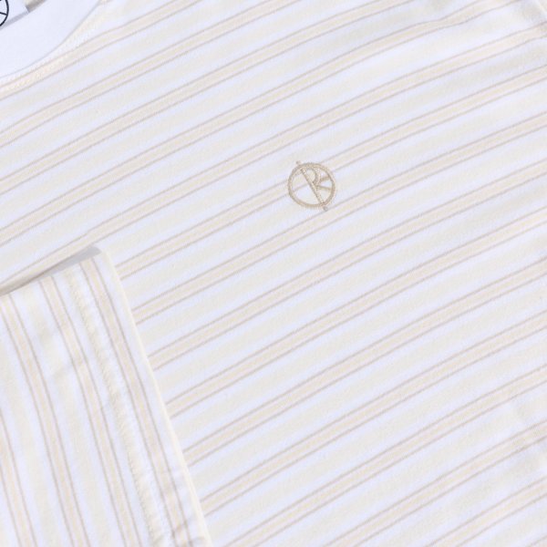 画像3: POLAR SKATE CO. | STEVE STRIPE LS TEE - WHITE/TAUPE (3)