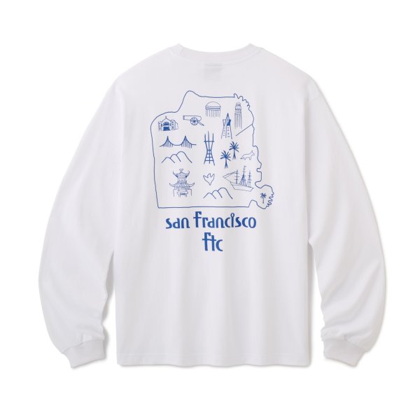 画像1: FTC | MAP LS TEE - WHITE (1)