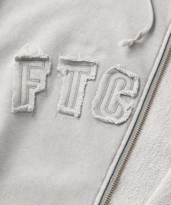 画像3: FTC | CUTOUT ARC LOGO ZIP UP HOODY - GRAY (3)