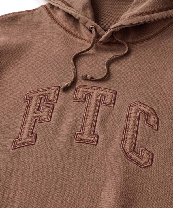 画像2: FTC | CLASSIC COLLEGE APPLIQUE PULLOVER HOODY - BROWN (2)
