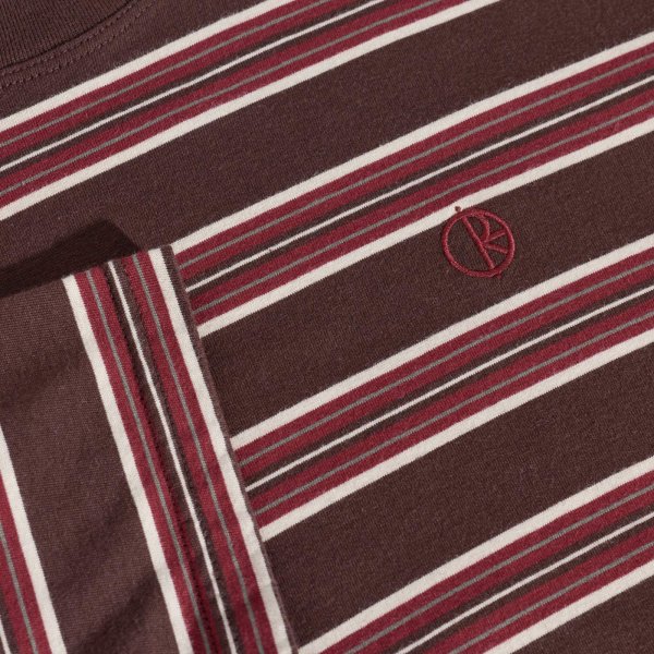 画像3: POLAR SKATE CO. | STEVE STRIPE LS TEE - BROWN/RED (3)