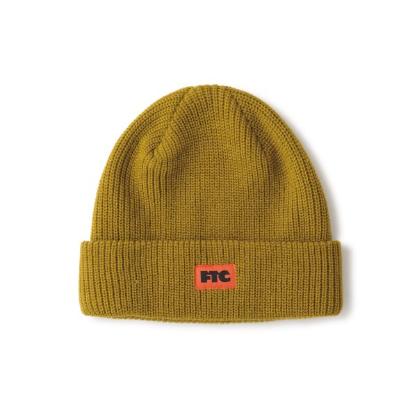 画像1: FTC | BOX LOGO BEANIE - KHAKI (1)