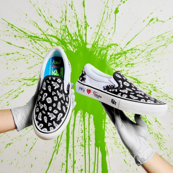 画像1: 9/26 pm20:00~ VANS × PUNKANDYO | Skate Slip-On - BLACK/WHITE (1)
