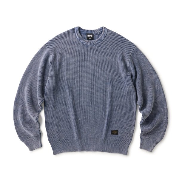 画像1: FTC | BLEACH RIB KNIT SWEATER - NAVY (1)