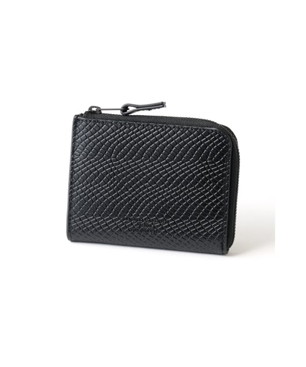 画像2: FTC | SNAKE LEATHER COMPACT WALLET - BLACK (2)