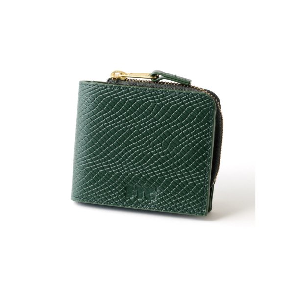 画像1: FTC | SNAKE LEATHER WALLET - GREEN (1)