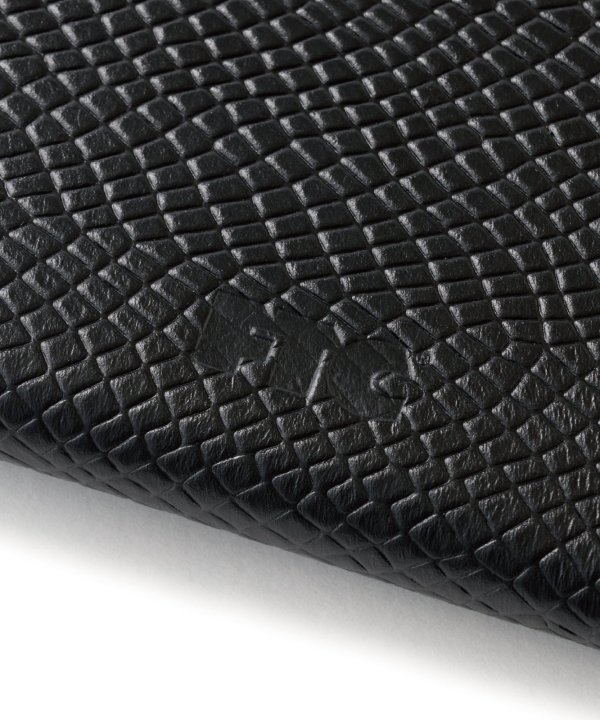 画像4: FTC | SNAKE LEATHER COMPACT WALLET - BLACK (4)