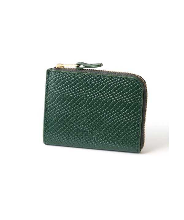 画像2: FTC | SNAKE LEATHER COMPACT WALLET - GREEN (2)