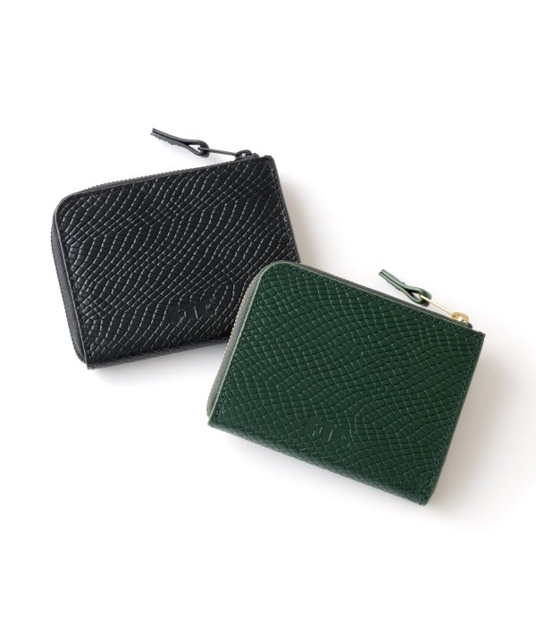 画像7: FTC | SNAKE LEATHER COMPACT WALLET - GREEN (7)