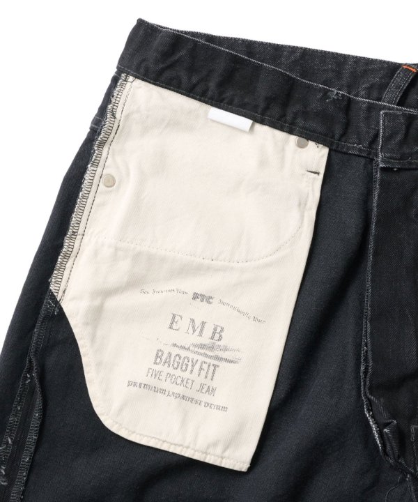 画像7: FTC | EMB - BLACK ( Baggy Fit )  (7)
