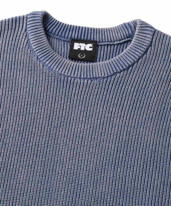 画像2: FTC | BLEACH RIB KNIT SWEATER - NAVY (2)