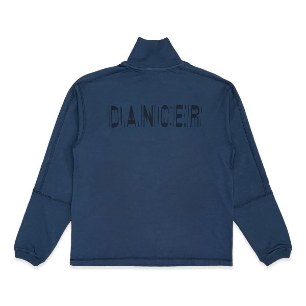画像1: DANCER CPH | ROLL NECK SPILIT LS TEE - NAVY (1)