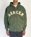 画像2: DANCER CPH | VARSITY ZIP HOODIE - GREEN (2)