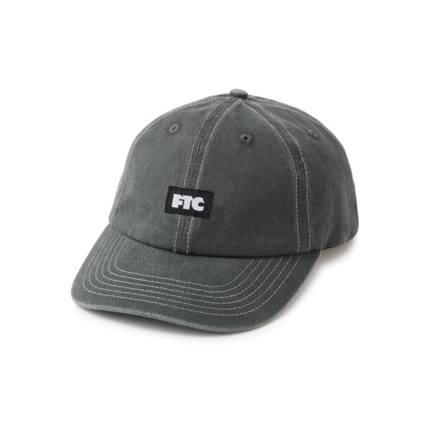 画像1: FTC | CONTRAST STITCH SMALL LOGO 6 PANEL - BLACK (1)