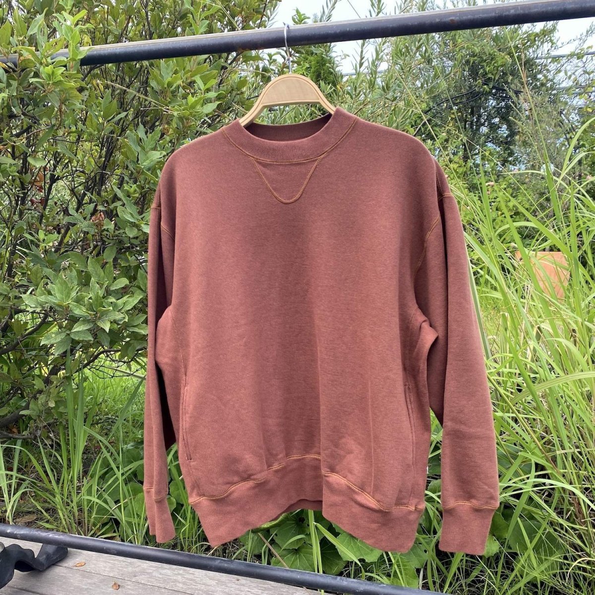 画像1: NOROLL | C&C CREW SWEAT - BROWN RED (1)