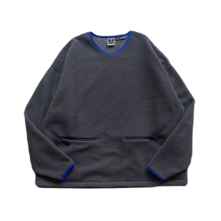 noroll fleece v neck sweat