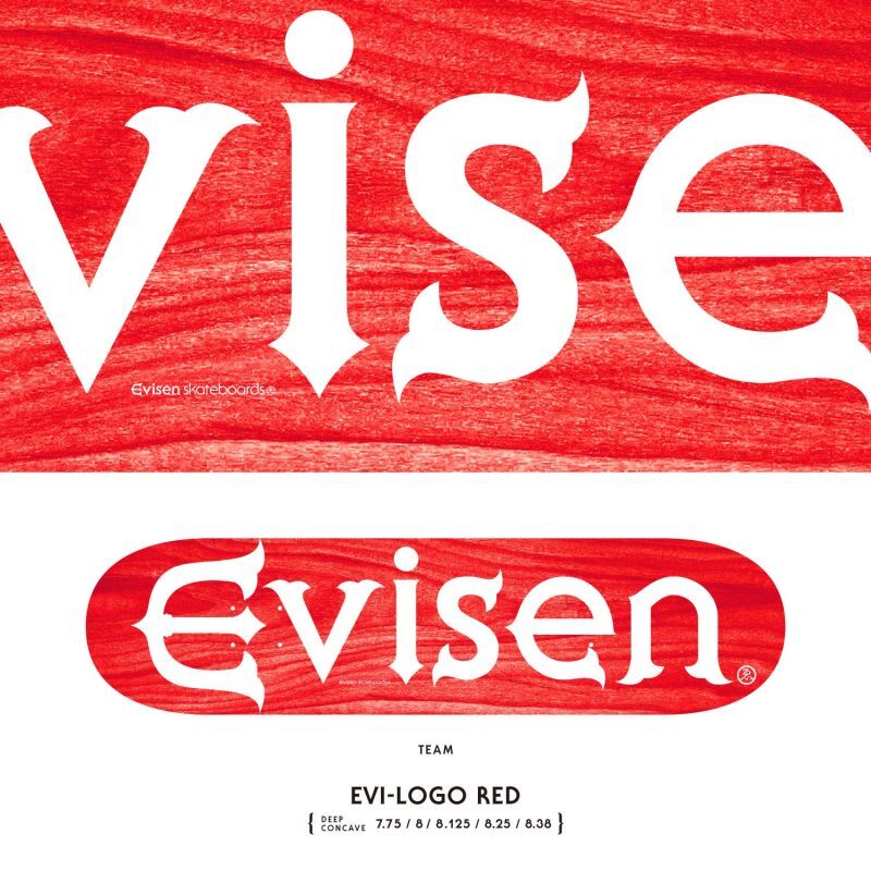 画像1: EVISEN SKATEBOARDS "EVI-LOGO RED" - 8.0inch (1)