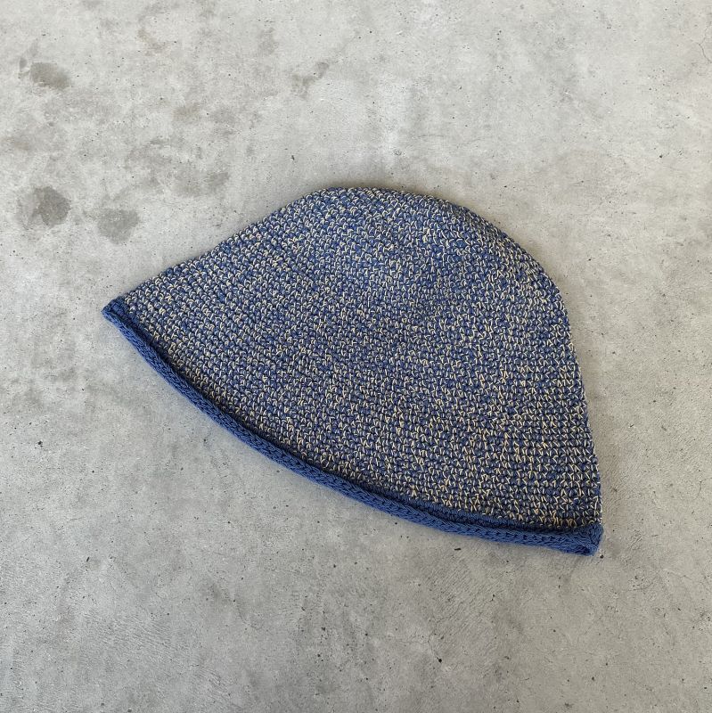 画像1: COMFORTABLE REASON "CROCHET HAT" - BLUE MIX (ONE SIZE) (1)